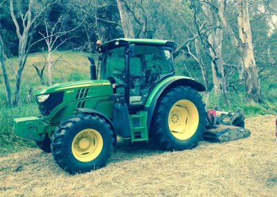 A Wrenhaven block slashing machine about to commence work in the Adelaide Hills