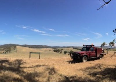 A semi trailer loaded with equipment for farm maintenance in the Fleurieu Peninsula