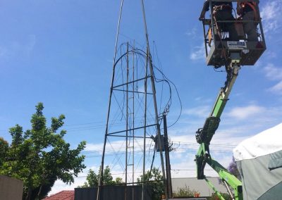 Tree lopping in platform crane Adelaide Hills